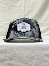 Load image into Gallery viewer, Tarnished Truth Hat - Black &amp; White Tie Dye Patch
