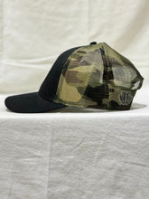 Load image into Gallery viewer, Tarnished Truth Hat- black camo mesh round patch
