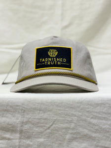 Tarnished Truth- Beige black and yellow cord hat