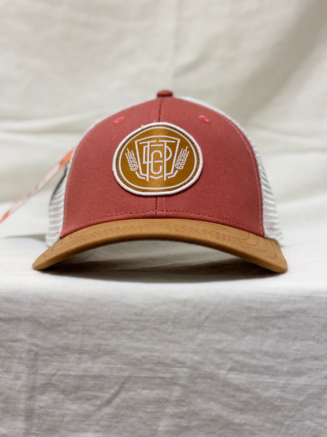 Tarnished Truth Hat- Pink and Tan round patch