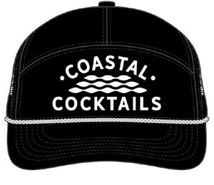 Coastal Cocktails Hat - Black, 7 Panels