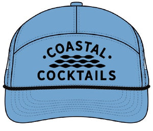 Coastal Cocktails Hat - Carolina Blue, 7 Panels